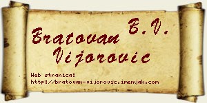Bratovan Vijorović vizit kartica